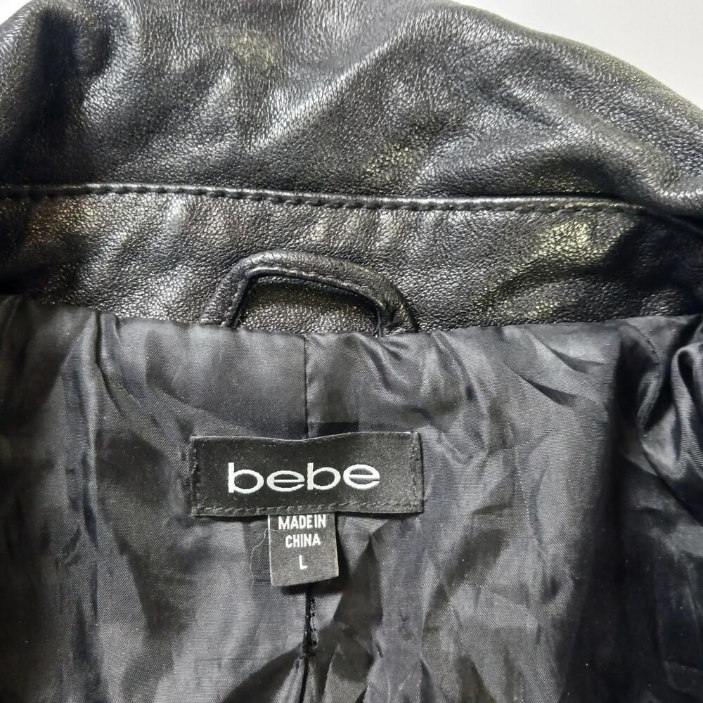Bebe Black Leather Jacket - image 3